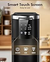 Vista 3 de Kismile Single Serve Coffee Maker, 2 in 1 Pod Coffee Maker Machine for K-Cup & Ground, 6 to 14oz Brew Sizes, 40oz Removable Water Reservoir, LCD