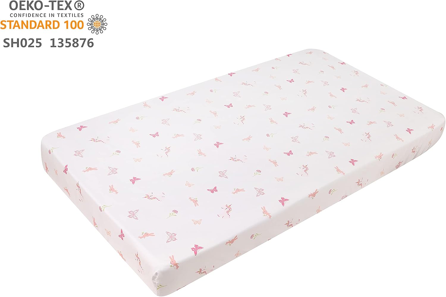 4-Piece Crib Bedding Set for Girls by PINNKKU, Baby Girl Crib Bedding Set, White, Blush Pink Flower Crib Skirt, Blanket, Crib Sheet and Diaper Stacker, Crib Sets for Girls, Baby Bedding : Baby