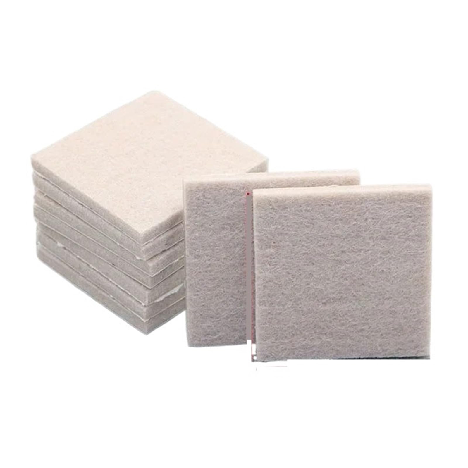 Furniture Pads 3-5mm Thick Felt Chair Leg Pads Floor Scratch Protector Mat Mute Non-slip Self Adhesive DIY Furniture Accessories(5.0mm-Square-18Pcs)