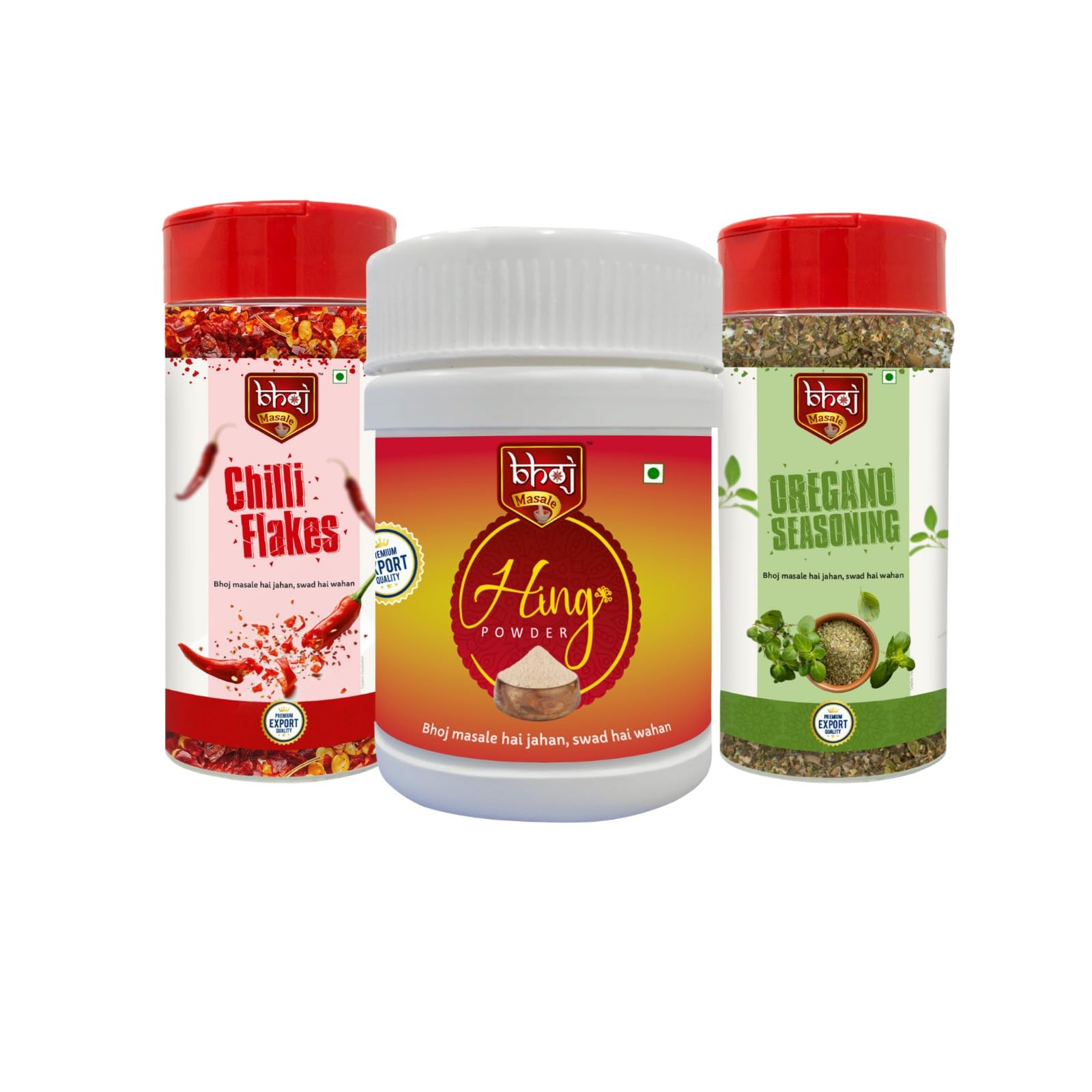 Bhoj Masale Hing 50gm + Oregano 40gm + Chilli Flakes 40gm - COMBO PACK OF 3 (B0CRB8NVMH) Amazon Price History, Amazon Price Tracker