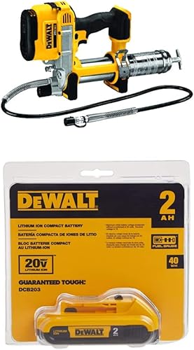 DEWALT DCGG571B 20-voltios MAX Herramienta de iones de litio solo pistola de engrase con batería de 20V 2.0Ah