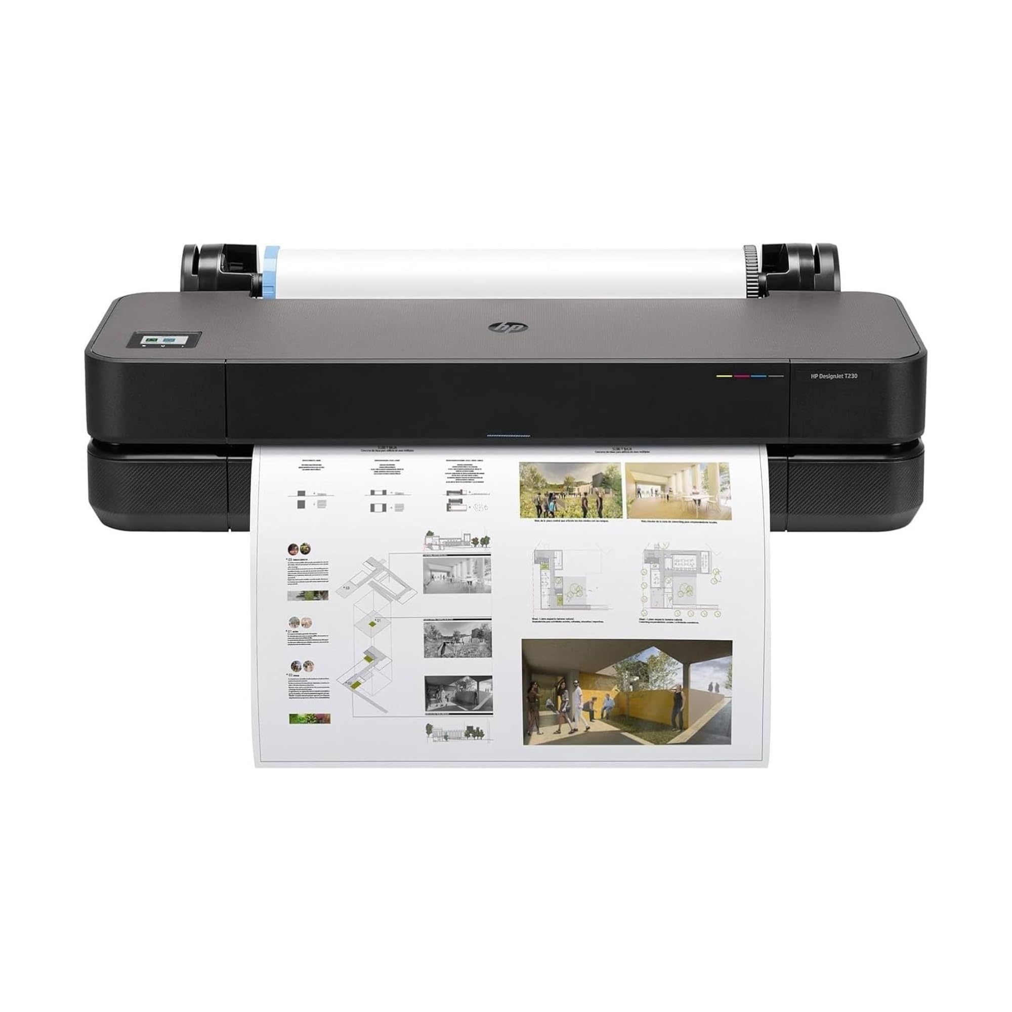 HP Stampante DesignJet T230 + 4 Cartucce 712 Nero, Ciano, Giallo e Magenta