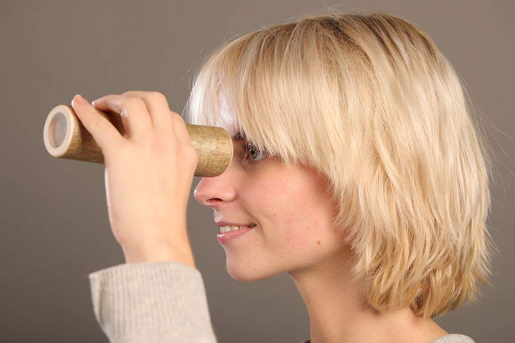 HAPPER STUDIO Natural Wood Kaleidoscope Placed Within a Natural Trunk of Hazel Tree and Filled with Melted Recycled Beach Glass