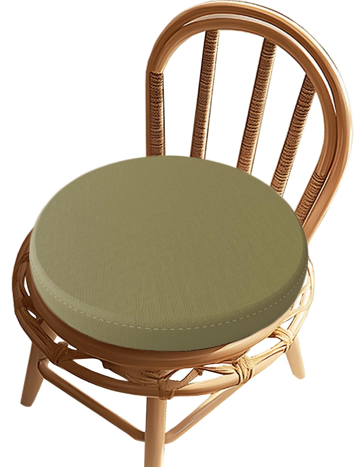 uyeoco Round Faux Leather Memory Foam Seat Cushion - Waterproof, Non-Slip Chair Pad for Dining, Bar Stool, Home, School, Garden - 30cm/35cm/40cm Diameter(S3,Diameter 30x4.5cm thick)