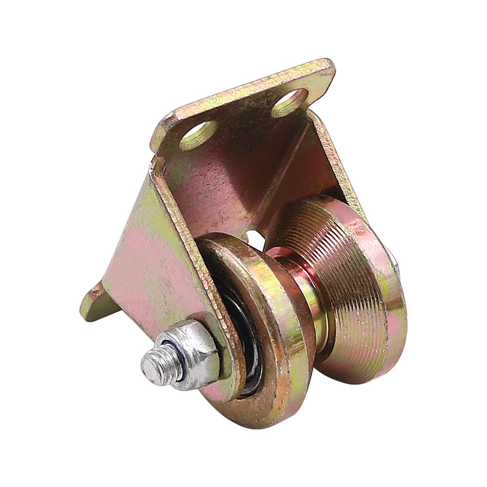 2er-Pack Edelstahl-Riemenscheibenblock, V-Nut-Hochleistungs-Starrrolle, Stummlager-Gleitrollen-Schienenrad für Rolltore, Eisentore, Schienentore, Industriemaschinen