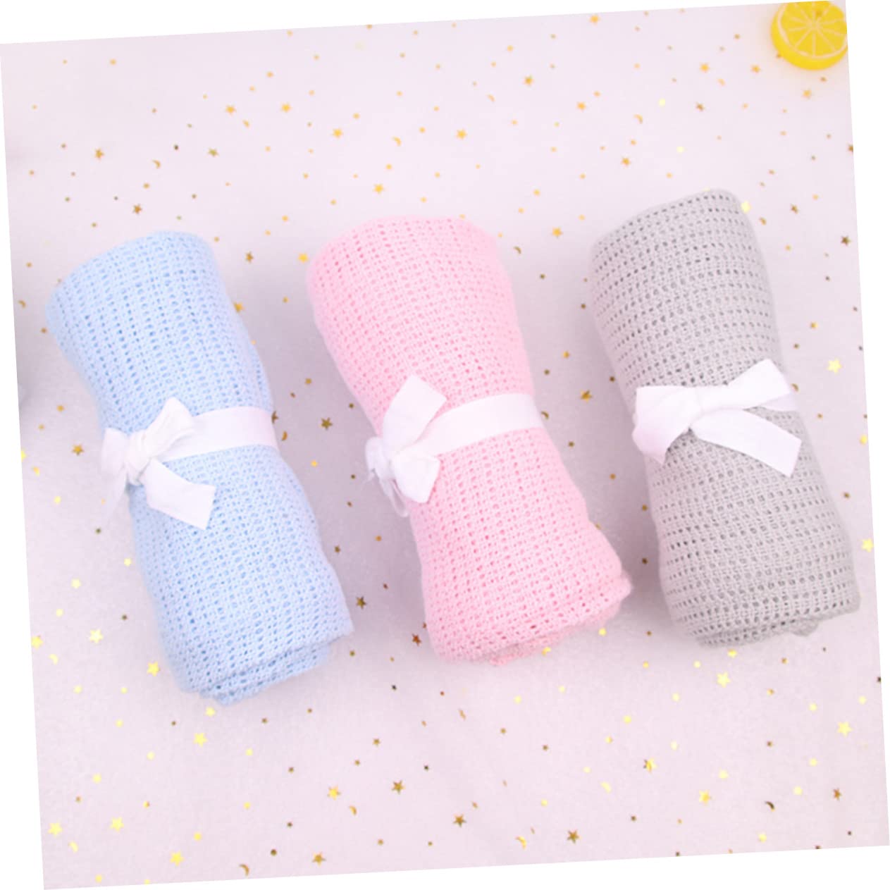 ifundom 3pezzi Copertina in Cotone Per Ragazzo Ragazza Ragazza Per Maschi e Femmine Stimolazione Tattile Leggera e Portatile Per Passeggino Seggiolino Auto e Culla