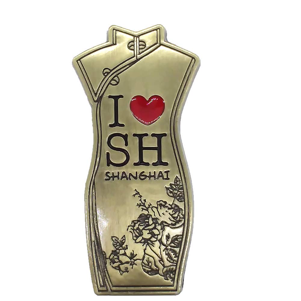 Muyu Magnet Souvenir Cheongsam Style Shanghai China 3D Metal Fridge Travel Gift Home & Kitchen Decoration ic Sticker Refrigerator