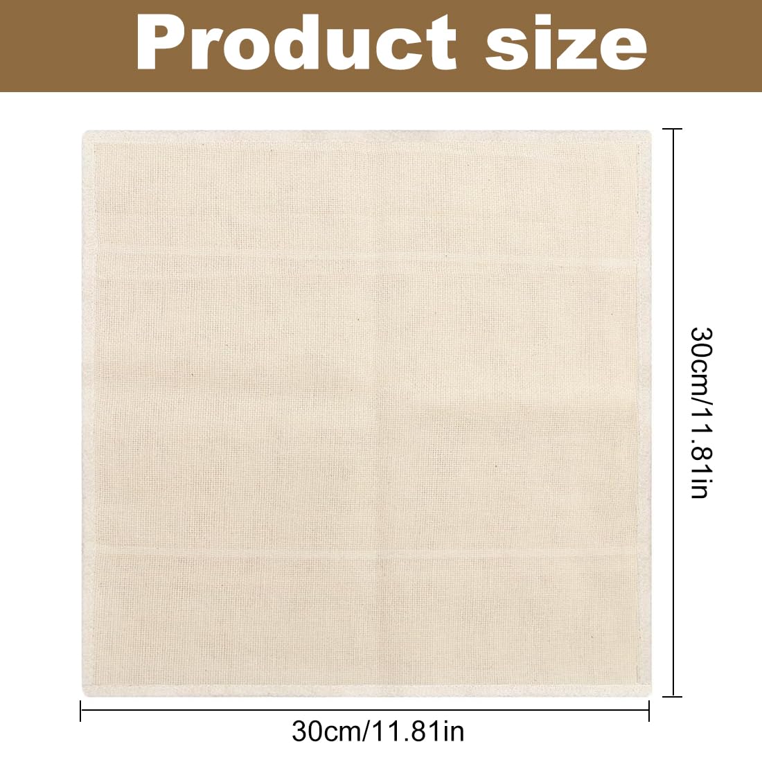 Garza Alimentare 2 Pezzi - Tessuto Filtrante In Cotone Naturale, 30x30cm, Lavabile - Per Formaggio, Vino, Latte E Infusi - Foto 4