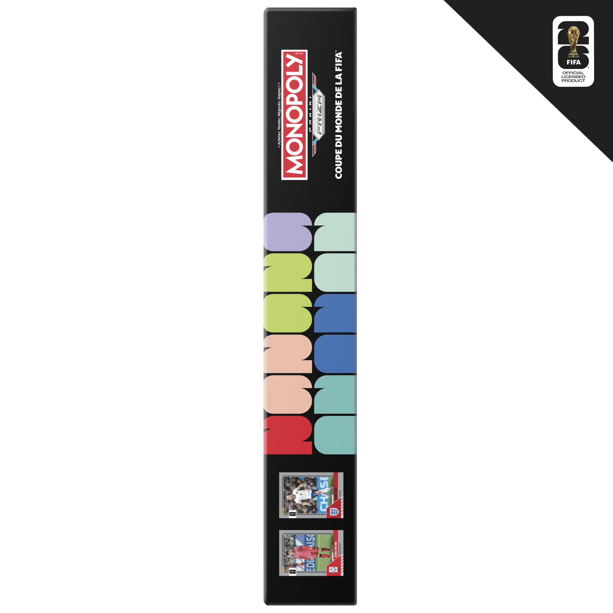 Monopoly Panini Prizm: FIFA World Cup Juego de Fútbol con Cartas Monopoly Panini Prizm Copa Mundial de la FIFA 2026 I a Partir de 8 años - Versión Francesa