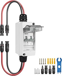 Solar Panel Disconnect Switch 1000V 32A PV Disconnect Switch Outdoor Miniature Circuit Breaker IP65 for Solar PV Homes Battery