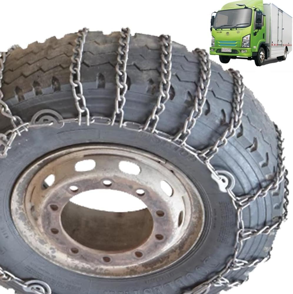 Snow Chains Tire Chains For Cars Suv Pickup Trucks Commercial trucks- Quick Fit AND Easy Installation,Reusable Universal Emergency Traction Snow Chains 2pcs 6.00-14 9mm 8.25-16