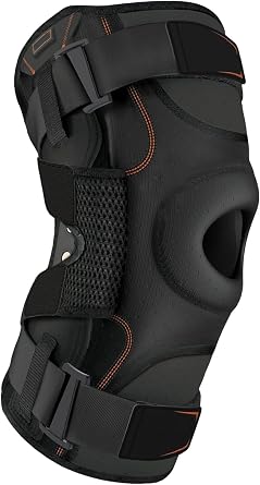 Compression Knee Brace for Men & Women, Maximum Support, Adjustable Dual Hinges Small