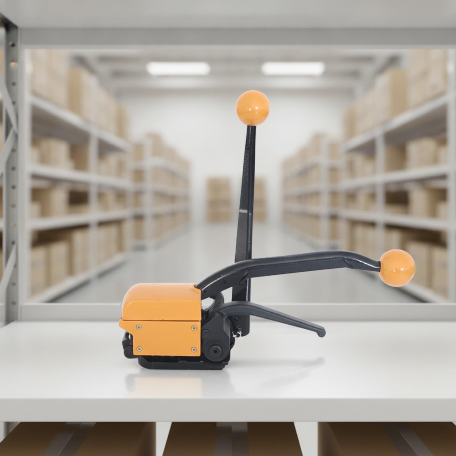 Tendi per Acciaio Professionale Impugna Ergonomica Antiscivolo, Tendi con Taglierina, Compatto, Atzzo da, per Magazzino