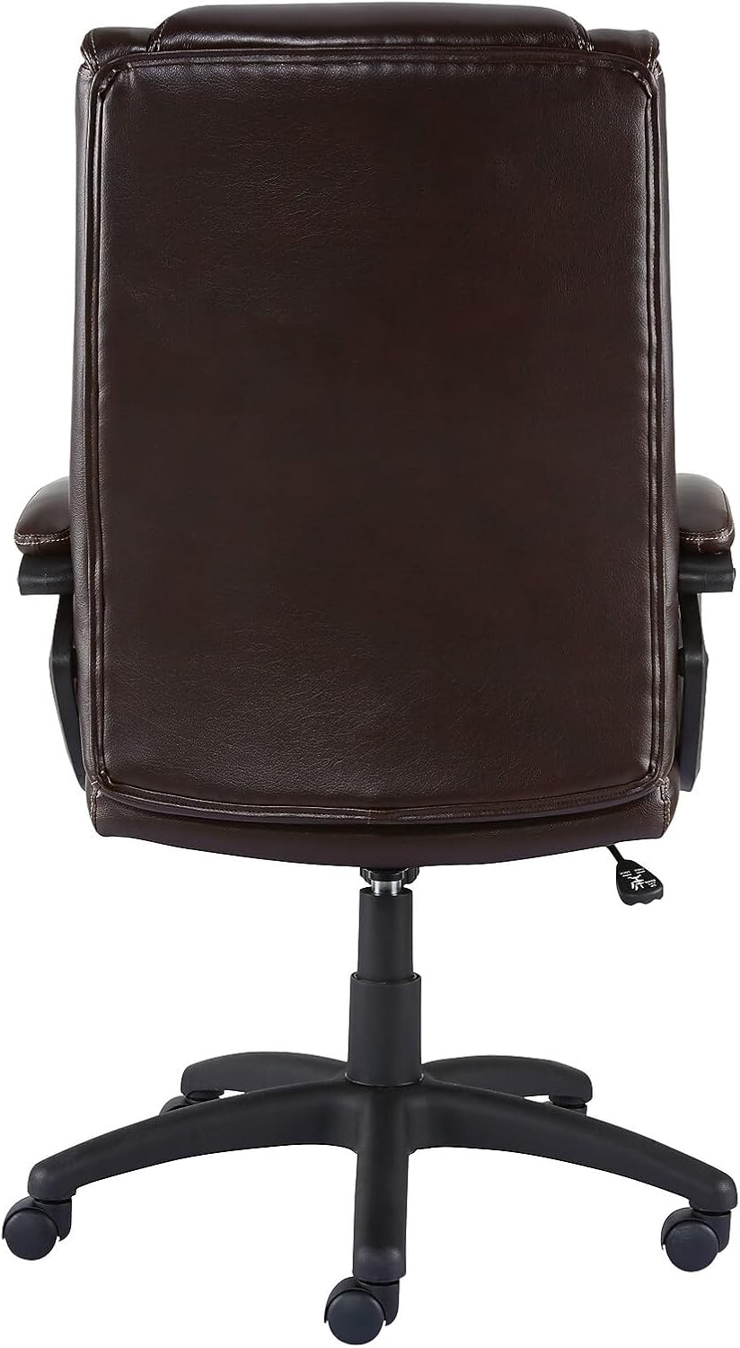 Staples Kelburne Luxura Faux Leather Computer and Desk Chair, Brown, 2/Pack