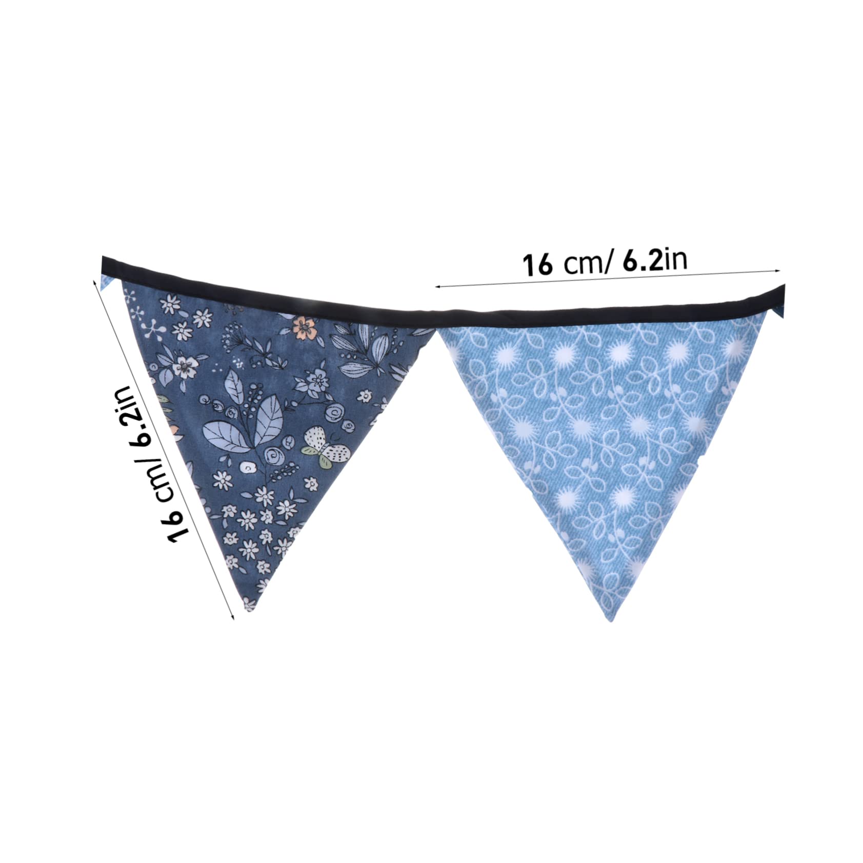 TOPBATHY 3St Jeansblauer Wimpel hochzeitsdeko lovely bar dekoration Festivaldekoration party decoration kinderhaben Hängedekoration Party-Banner Baumwollbanner Partyschmuck Baumwolle Blue
