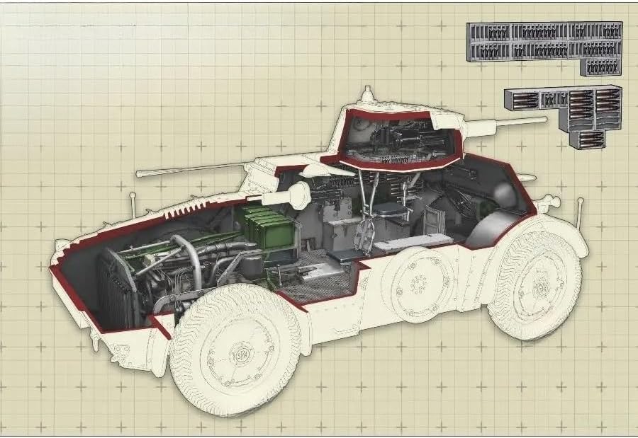 NM3501 1/35 Autoblinda AB40/41/43 Armored Car Internal Structure Kit