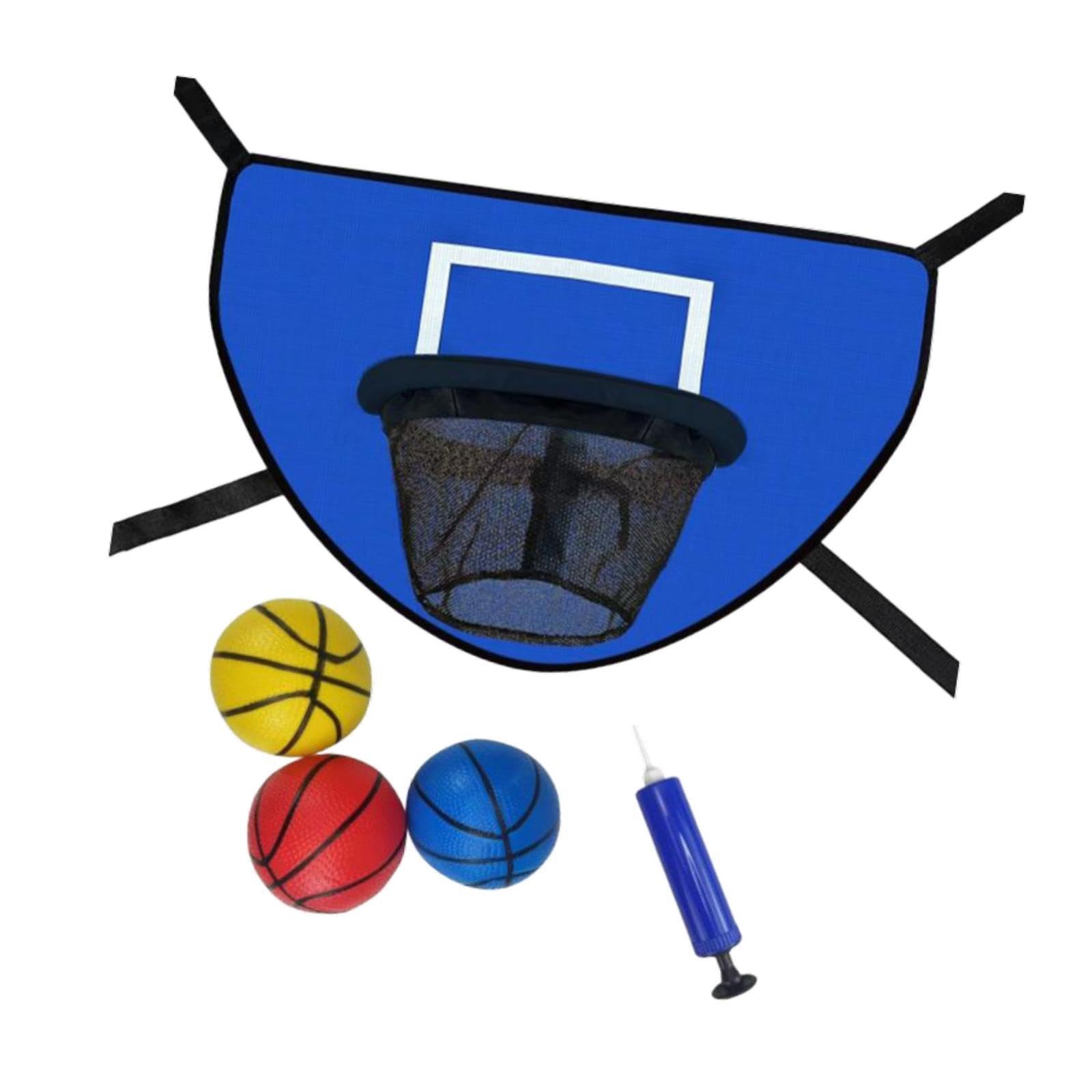 CALANDIS™ Trampoline Basketball Hoop Set Soft for Kids Accessories Basketball Game Set | Backboard Systems | Basketball | Team Sports-image-25