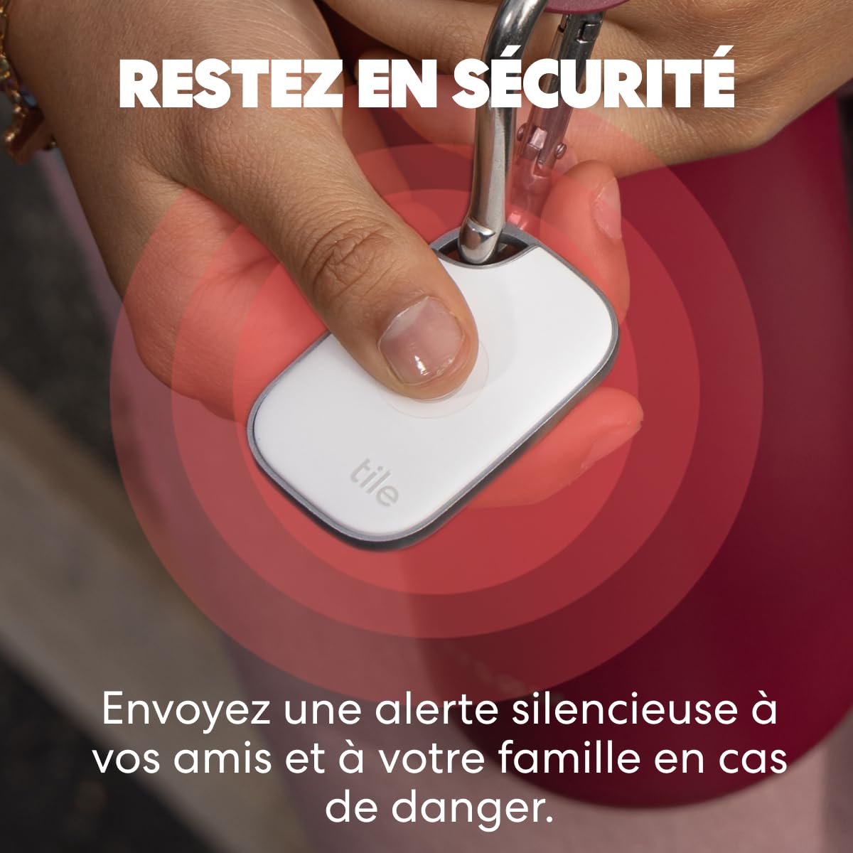 Tile by Life360 Pro (2024) - Tracker Bluetooth Puissant, détecteur de clés et localisateur d'objets pour clés, Sacs & Autres. Compatible avec iOS & Android. Tracker de téléphone. Lot de 1 (Noir)