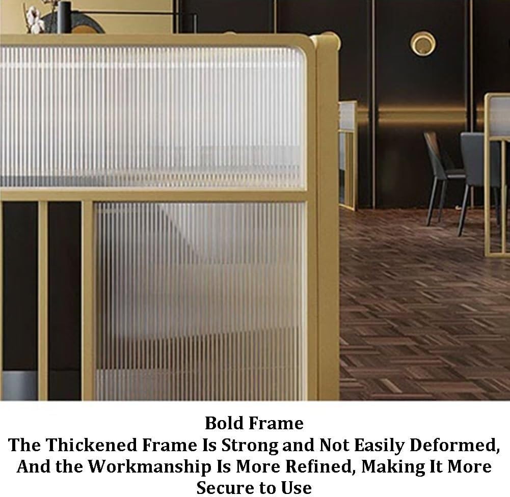 Genérico Mampara de Cristal Moderna: Elegantes Paneles de Hierro para oficinas, restaurantes y hoteles. Divisor Decorativo de 40 x 120 cm con Elegante diseño de Rayas.