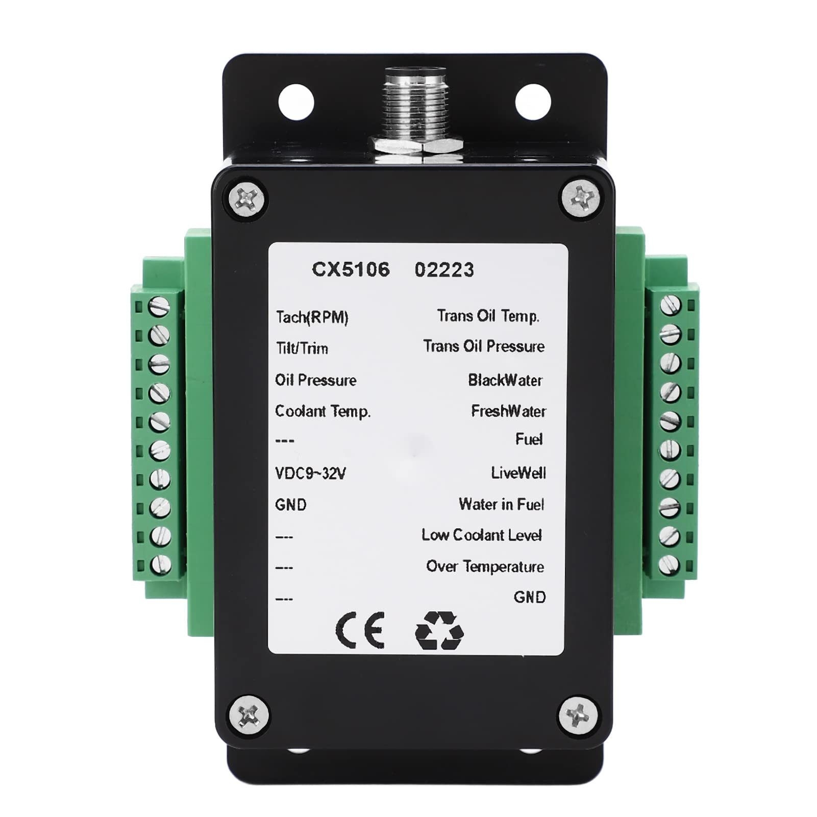 Akozon NMEA 2000 Scatola Convertitore Sensore IP67 Yacht Marino Impermeabile 13 Sensori