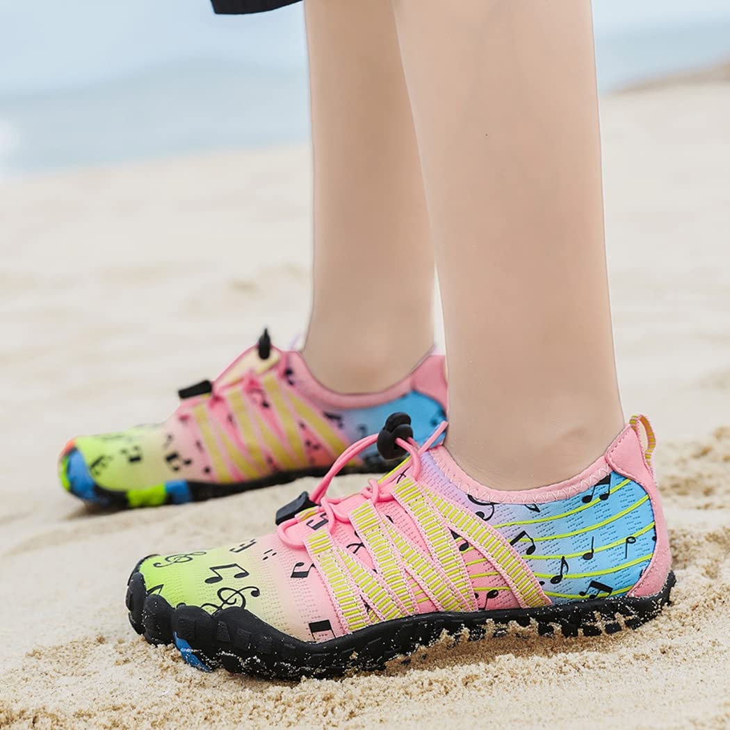 Niños Nadar Calzado De Agua Calcetines Aqua Calcetines Seco Rápido Descalzo para Niños Niñas Transpirable Cómodo Goma Protectora Protectora Plana Liviana Liviana Fácilmente Natación,Azul,37