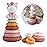 Nueplay 7 Pcs Stacking & Nesting Baby Toys, Squeeze Teething Toys and Building Circle with Pink Horse Figure, Newborn Essentials for 6 12 18 Months Toddler Girls
