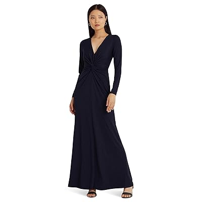 Lauren Ralph Lauren Twist Front Stretch Jersey Gown Women