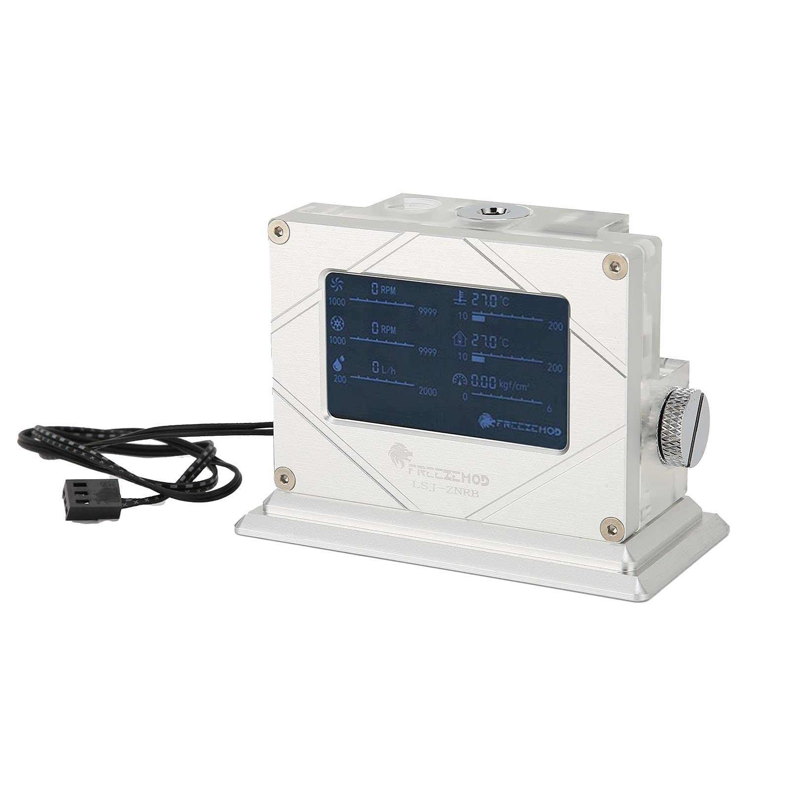 Monitor Intelligente del di Raffreddamento Ad Acqua LSJ-ZNRB Schermo di Visualizzazione Durevole Pompa 'acqua PWM per Appassionati di PC Lega di Alluminio + Materiale Acrilico