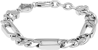 (ディーゼル) Diesel メンズ ステンレススチール チェーンブレスレット カラー:シルバー(モデル:DX1351040), One Size, ステンレス鋼, 宝石なし。