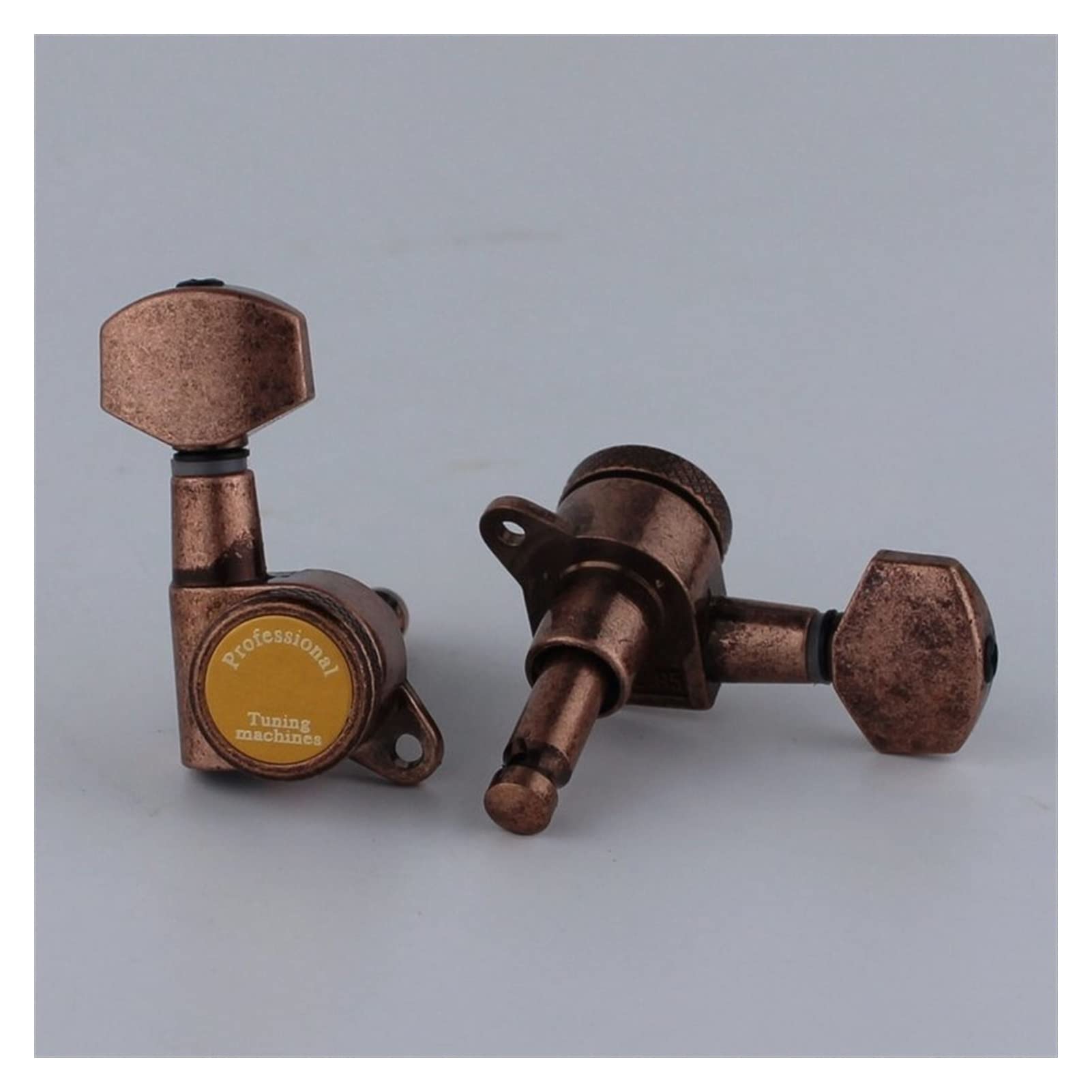 Stimmwirbel Gitarrensaiten Tuner-Gitarre- Modelle Heckschloss String E-Gitarren- Maschinenköpfe Antike Bronze (Color : 6R)