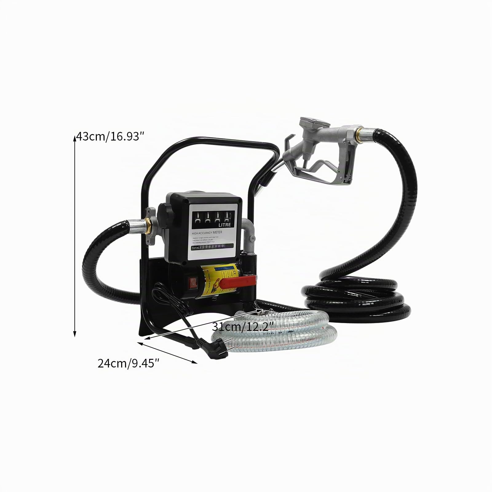 Pompe Diesel Automatique 220V, Pompe Gasoil Électrique 20-120L/min, Pompe de transmission 3600r/min, Pompe Diesel Auto aspirante, Auto-Amorçante 2400 L/H