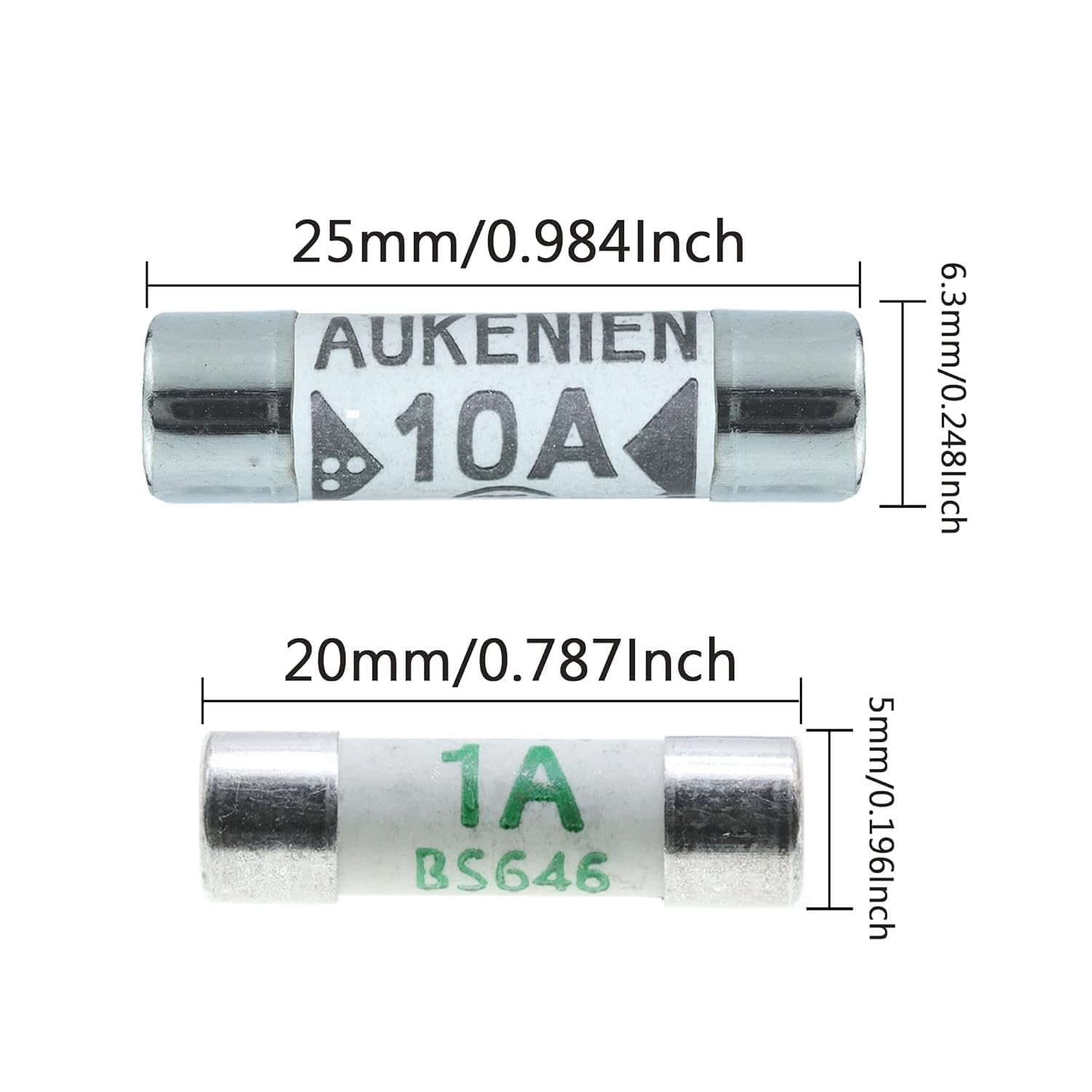 Box of 100 Assorted Plug Fuses (1A-13A) (20 Each) - Mixed Domestic Fuses for UK Appliances - Image 3