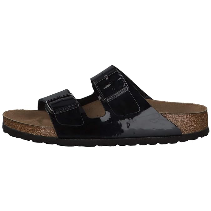 birkenstock arizona black patent leather