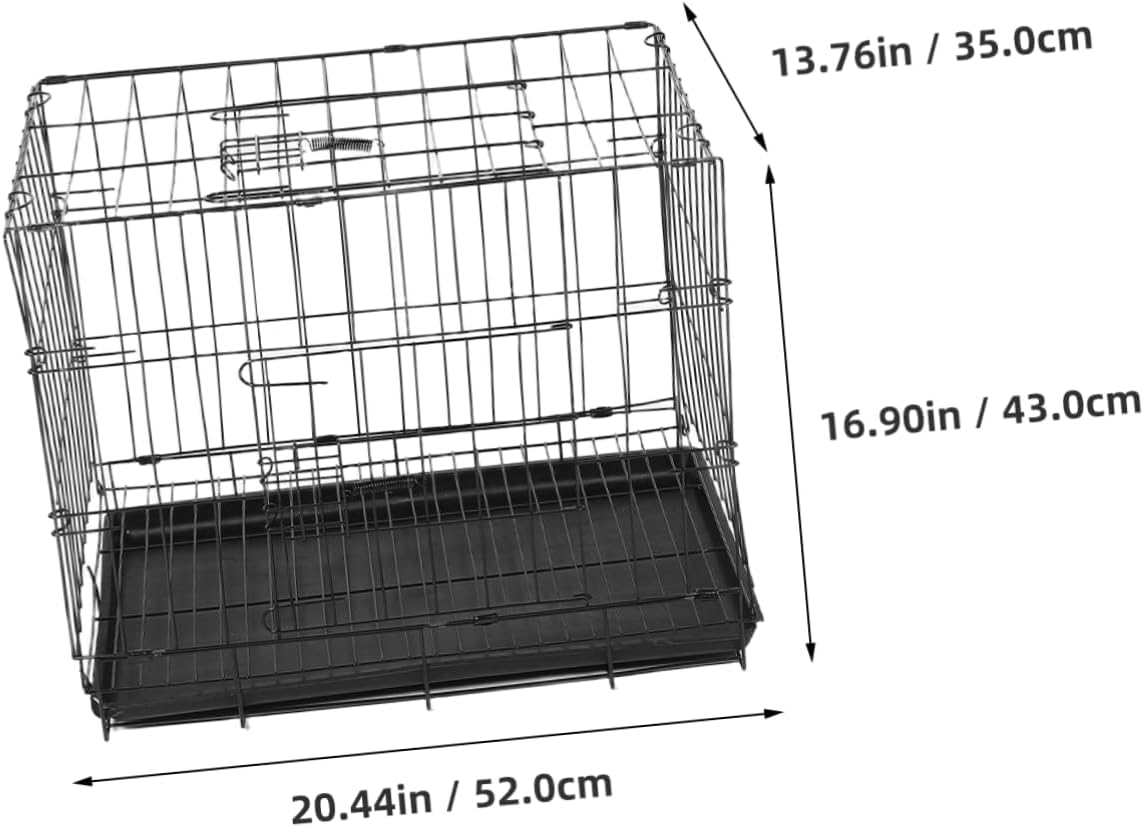 Durable Metal Wire with Removable Tray Divider Panel for Small to Medium Pets Portable Indoor Outdoor Use Easy Assembly for Travel