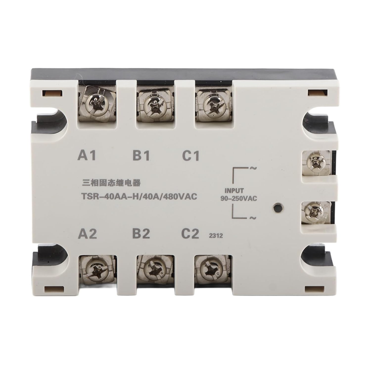 Solid State Relay, Keenso TSR40AAH 40A ACAC Solid State Relay SSR Machinery Control Input 90250VAC Load 24480VAC Solid Module State Relay