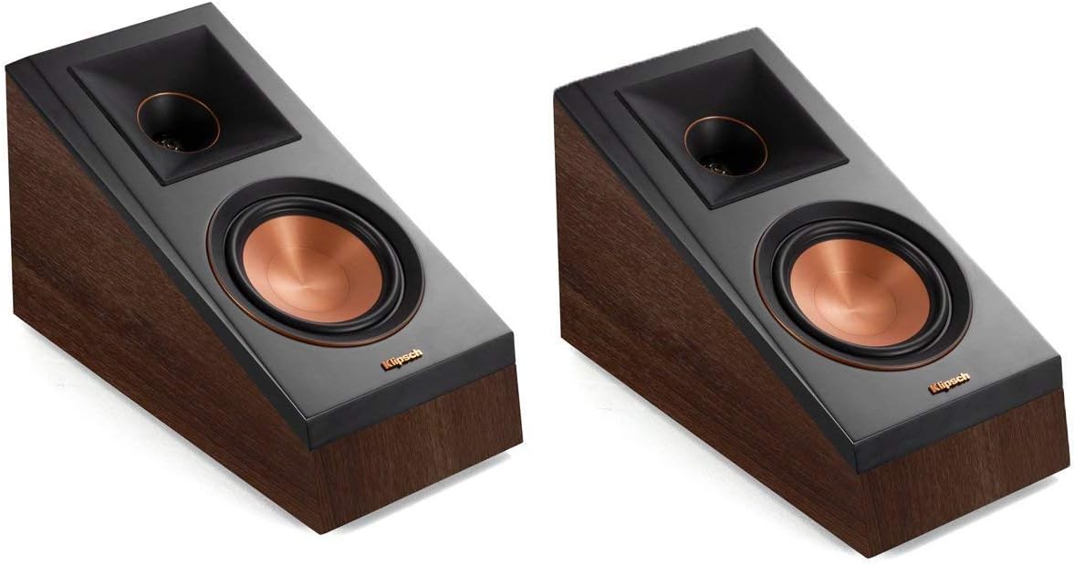 Klipsch RP-500SA Dolby Atmos Surround Sound Speakers (Walnut)