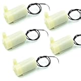 DEVMO 5PCS Ultra-Quiet Mini DC 3-6V 120L/H Brushless Motor Submersible Water Pump