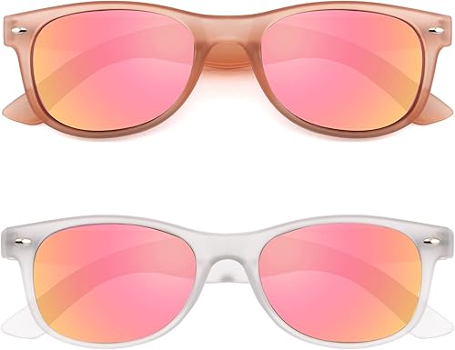 Miniatura 10 de Paquete de 2 lentes de sol de lectura rectangulares clásicos para hombres y mujeres, lentes completos para exteriores, con lupa, protección UV,