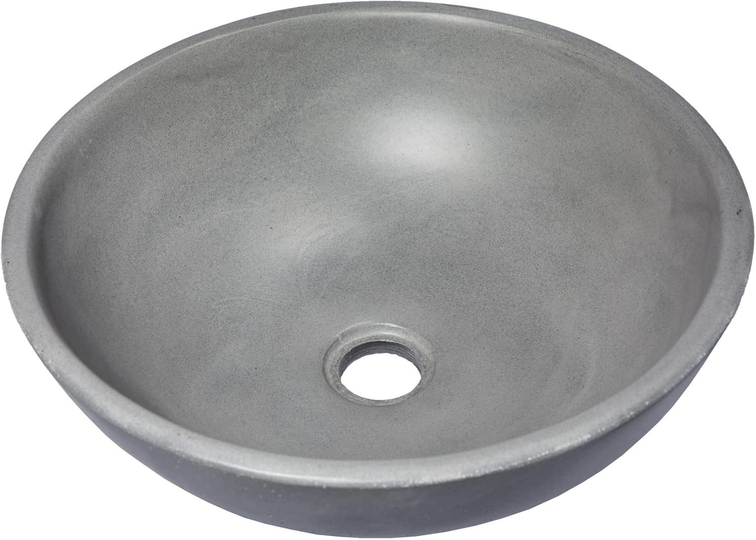 14-in Small Concrete Round Vessel Sink (Dark Gray)