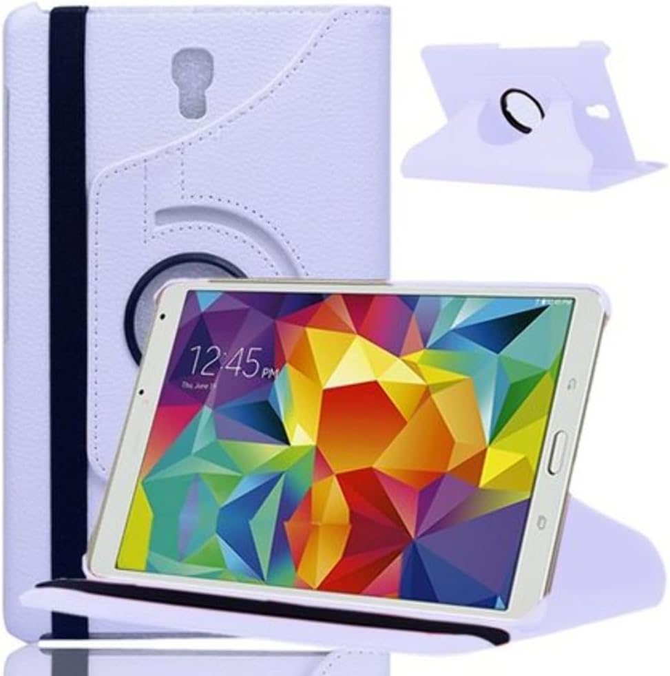 360 Rotating Leather Case Cover Samsung Galaxy Tab S 8.4" SM-T700 /T705 /T705C White