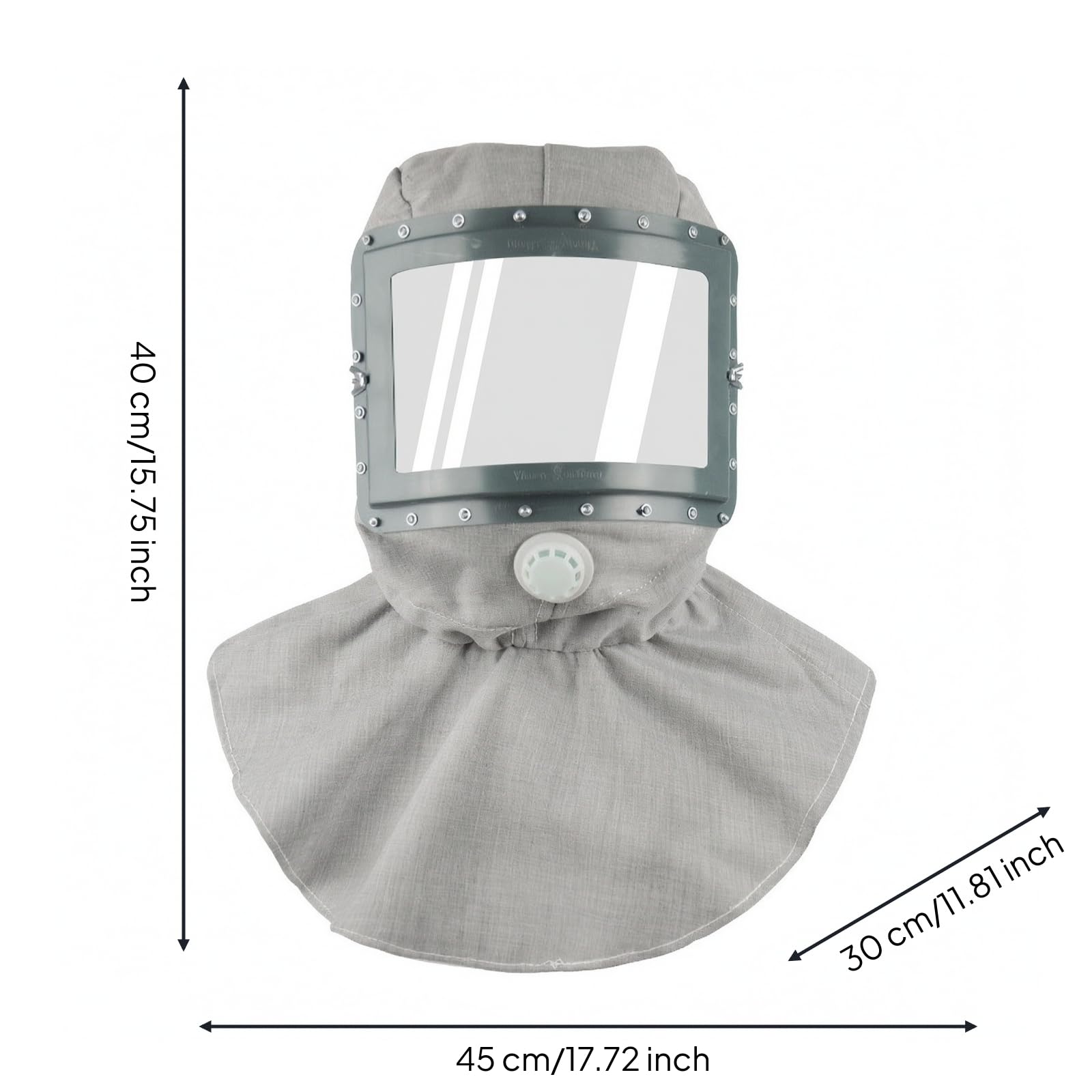 Capucha Protectora con Visor Protector, style to 4, Gris