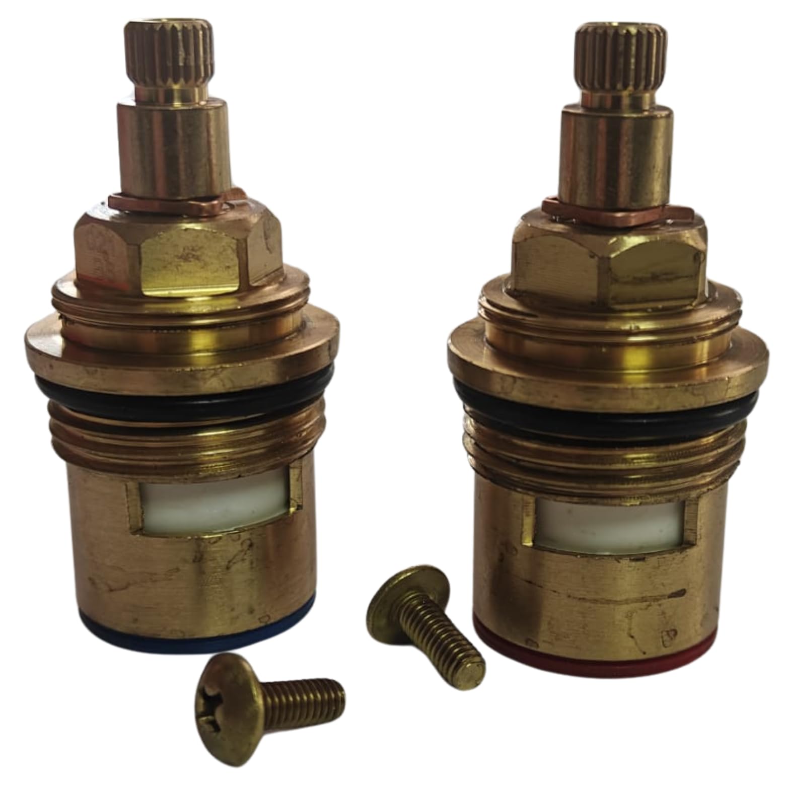 TC21 Bath Cartridge Replacement Tap Valves Compatible with Bristan, Deva, Mondella, Wickes, 3/4 Turn, 8mm x 24 Spline, 56mm Length, Ceramic Disc, Hot and Cold
