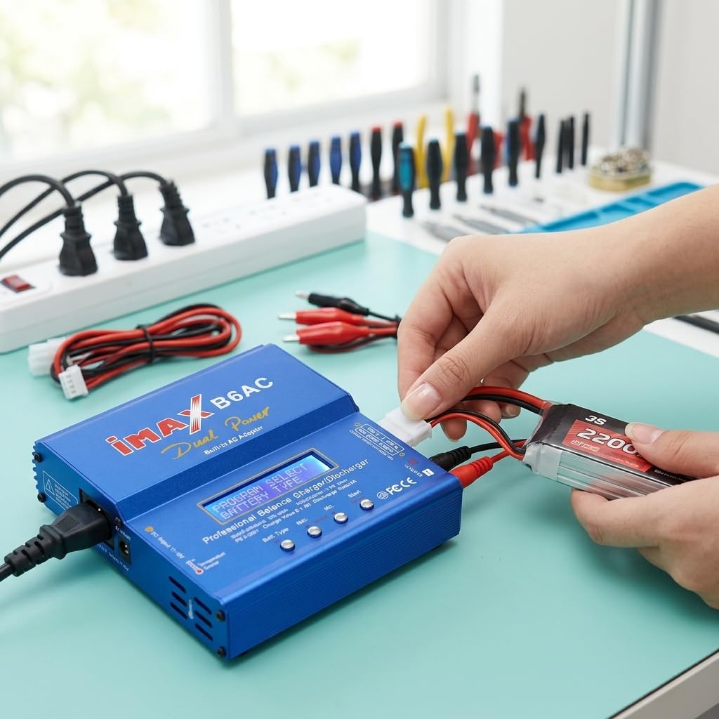 Chargeur Imax B6 AC RC 80 W 6 A avec écran LCD numérique double alimentation AC/DC Li-ion Life Nimh Nicd PB Lipo Déchargeur de batterie pour voiture RC avion, bateau