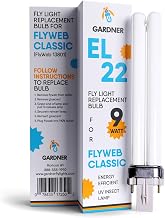 Gardner EL-22 FlyWeb Classic Fly Light Replacement Bulb, Fly Light for Indoors, Fly Web Light Lamp Replacement, UV Insect Light Traps, 9 Watt - Non-Zapper Insect Solution