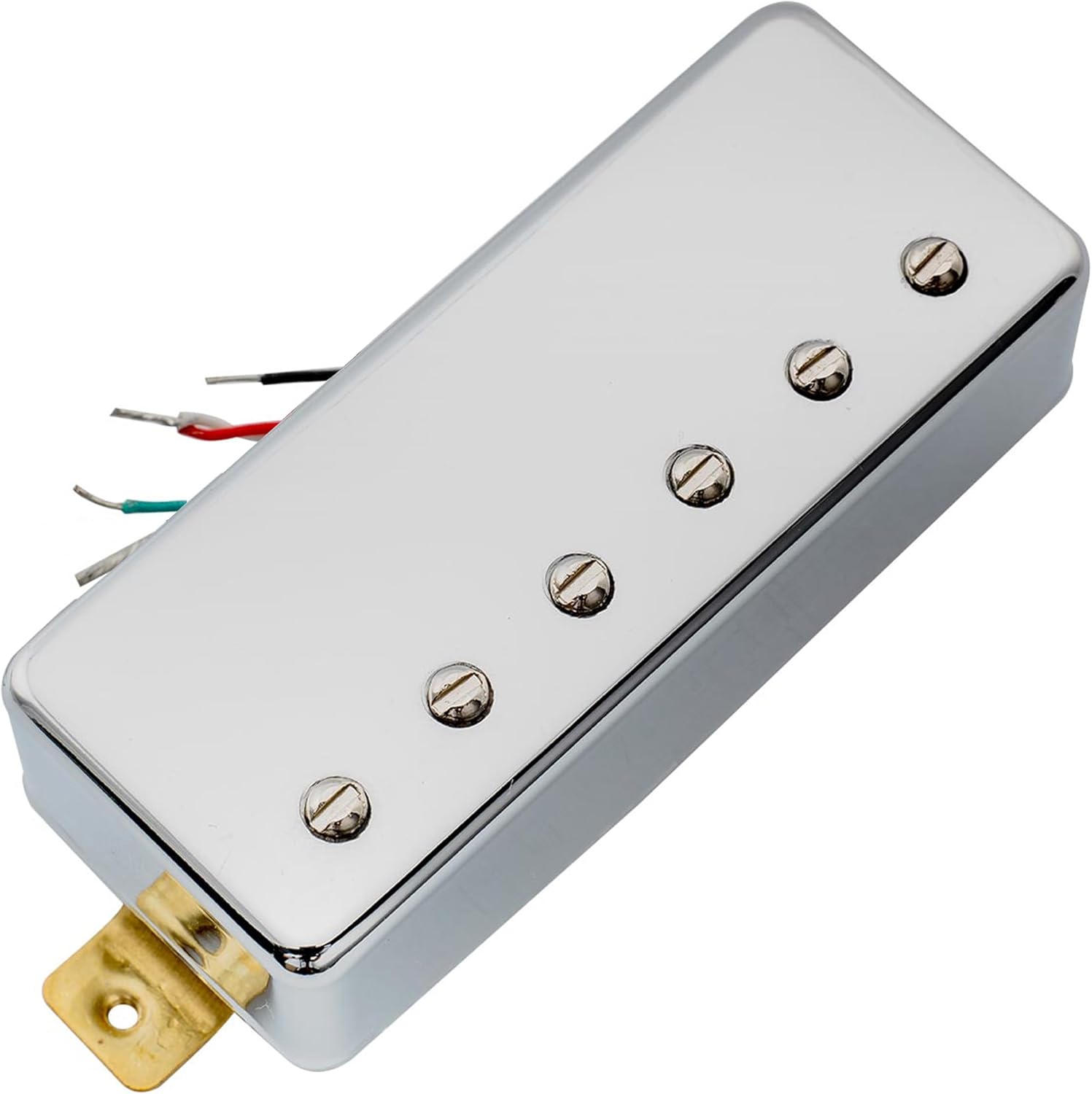 Artec MLA97 Alnico 5 Covered Mini Humbucker Electric Guitar Neck Bridge Pickups Set, Chrome