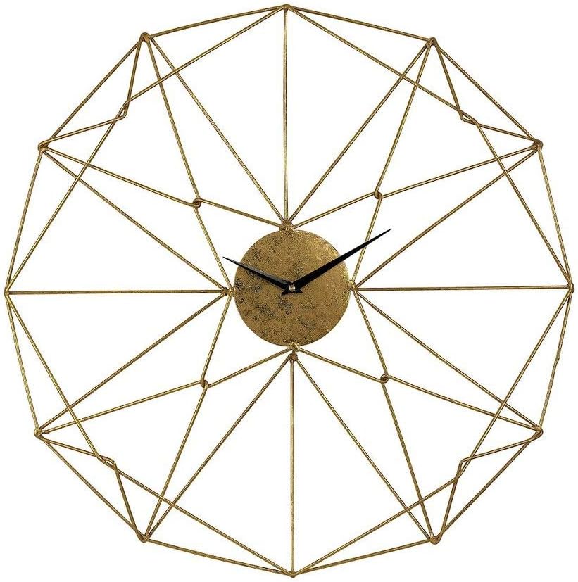 Elk Home Angular Wirework - Modern/Contemporary Style w/Luxe/Glam Inspirations - Wall Clock - 24 Inches Tall 24 Inches Wide