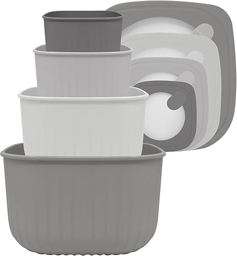 Juego de 4 tazones para mezclar sin BPA, fáciles de limpiar, cuencos anidables para ahorrar espacio, ideales para cocinar, hornear y preparar,