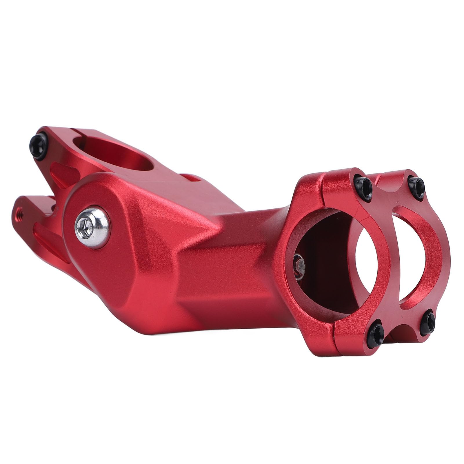 Attacco Manubrio Ciclo da 31,8 Mm, Attacco Manubrio Ammortizzante in Lega di Alluminio con Altezza Regolabile per Ciclismo su Strada di Montagna, Rosso