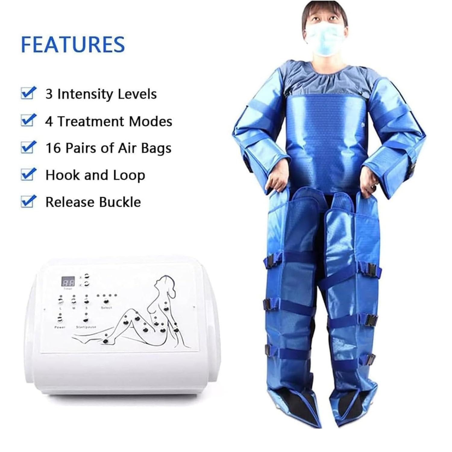 Máquina De Masaje De Compresión De Aire, Máquina De Presoterapia Con Drenaje Linfático Y Ondas De Aire, Traje Adelgazante Para Pérdida De Peso Y Relajación Muscular