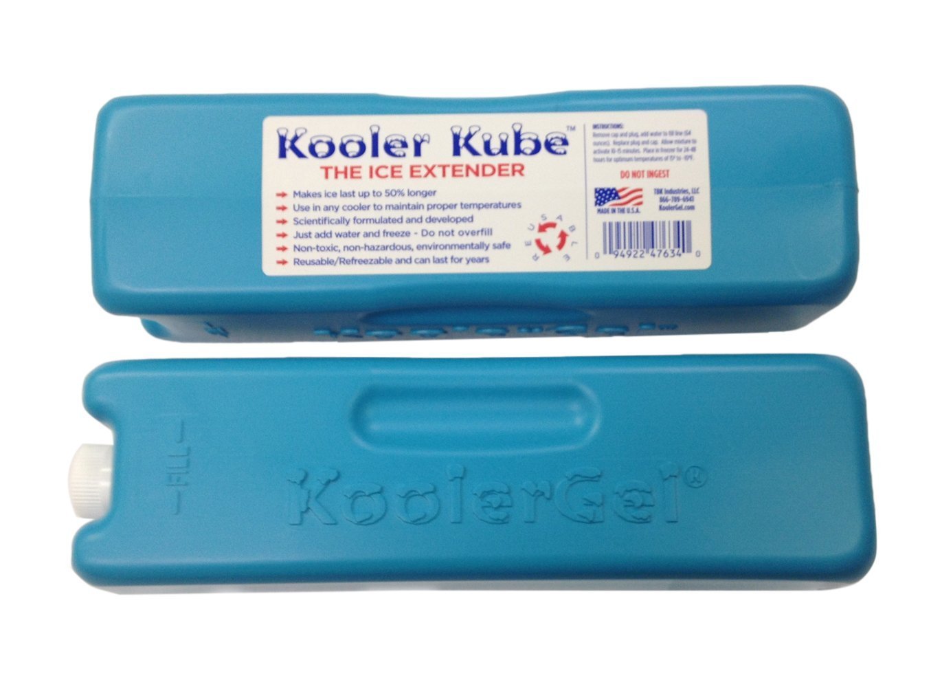 Kooler Kube The Ice Extender White, 3.5x3.5x12.25